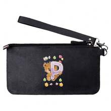 Carteiras de couro portáteis versáteis de grande capacidade porta-cartões de crédito bolsa de mão bolsa de celular com zíper celular multicamadas carteiras de celular femininas masculinas organizador de pacotes suprimentos para dormitório escolar e bolsa de volta às aulas