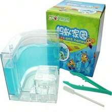 Ant Farm Castle 2.0 With Connecting Tube, Ant Habitat Science Learning Kit, Study Insect Behavior At Home & School, Plant Based Blue Gel 3D Maze Ecosystem - White - View 9
