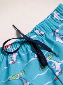 Boy's Tank Top And Shorts Set - 藏蓝色 - 查看 6