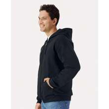 Gildan - Softstyle® Full-Zip Hooded Sweatshirt - SF600 - 黑色 - 查看 2