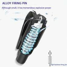 1pc Multi-Functional 2-In-1 Car Escape Tool, Mini Spring Automatic Window Breaker And Seatbelt Cutter (Window Breaker + Seatbelt Cutter) - Black - View 6