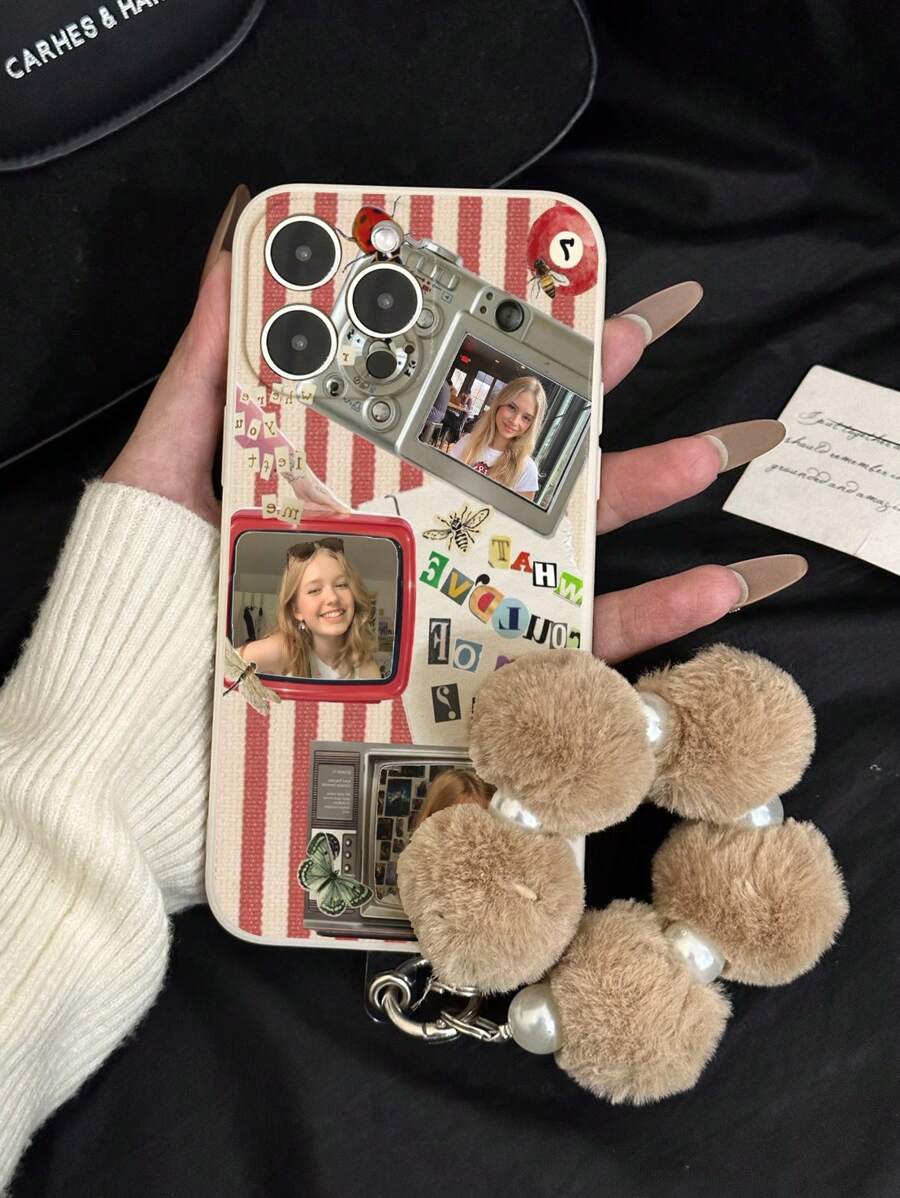 Ốp điện thoại chống sốc dày họa tiết lông thú có viền màu be đơn giản, tương thích với iPhone 16/16 Pro Max, iPhone 15 XR /7/8, iPhone 15 Pro Max, 12 Pro Max, 13 Pro Max, 14 Pro Max, 13, 14, 11, 12P, 14, P11, P12, XS, XR, 7/8P, 7/8GES2, A13 4G, A22, A21S, A51 4G, A52, S22 Ultra, A33 5G, Redmi 10, Redmi Note 11 4G, Redmi 11 Lite, A53, TPU A14, A23, S23 Ultra, S24, A14, A15, S23, A73, A15, A34, Ốp điện thoại Redmi - Nhiều màu - Xem 1