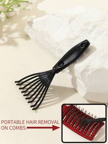 1pc Transparent Hair Comb, Create Voluminous Hairstyle, Black Hair Comb, Multi-Layer Teeth, Dry And Wet Use, Scalp Volumizing Comb, Hair Massage Tool, Multi-Layer Magic Comb, Dry And Wet Use, High Teeth Top Massage Comb, Hair Clip, Hair Accessory, Ideal For Daily And Travel Use - Multicolor - View 7
