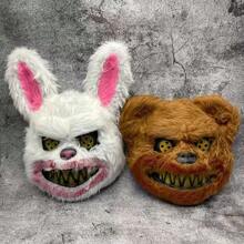 Horror Rabbit Bear Disguise Masks, Black Bear, White Rabbit, Brown Bear Masks For Nightclub Party Decor, Plush Rabbit Masks - Horror Mask - View 1