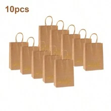 5 pezzi/10 pezzi Sacchetti regalo per la festa di Metà Autunno, sacchetti di carta kraft con stampa cartoni animati, sacchetti shopping confezione regalo, per Ramadan, decorazioni per Ramadan, Eid Mubarak