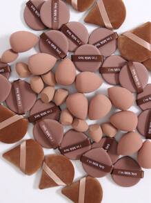 化妆工具 5/10/20/30/60 件套装，粉底混合美容海绵，完美液体、乳霜和粉末，多色化妆海绵，无乳胶干湿粉底化妆海绵，适合所有皮肤类型。由超柔软天鹅绒制成，专为轮廓、眼睛和角落设计，化妆海绵粉底混合容器。包括气垫粉扑、非乳胶混合海绵和用于液体粉底、粉末、遮瑕膏的化妆海绵。 - 彩色 - 查看 4