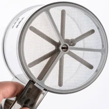 1pc Press Automatic Flour Sieve Semi-Automatic Handheld Flour Sieve Baking Tool Hand Press Cake Flour Sieve Filter Sieve - Multicolor - View 3