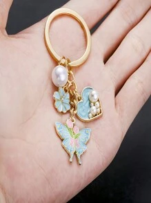 1 Stück Tulpe Herz Schmetterling Schlüsselanhänger Anhänger, Muschel Seestern Pentagramm Schlüsselanhänger Dekoration für Geldbörse, Rucksack, Umhängetasche, Neujahr, Feiertag, Valentinstag, Geburtstag Geschenk, Heimdekoration, Zimmerdekoration, Wanddekoration