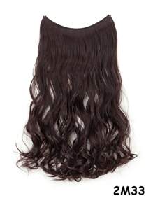 Synthetic Long Wavy Clip-In Hair Extensions, Brown Faux Fiber Wig, Natural Hair Texture, Suitable For Women, Heat Resistant, Halloween And Christmas Promotion - Multicolor - View 16