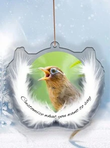 个性化木制宠物纪念装饰品可定制照片圣诞装饰，带有宠物的名字和纪念信息，是狗、猫和其他可爱动物的完美纪念纪念品，是宠物爱好者独特的节日礼物，用贴心的定制装饰品纪念珍爱的宠物 - 彩色 - 查看 9