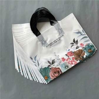 5/10/15 bolsas de tela grandes reutilizables, bolsas de compras de alta calidad con asas de plástico para boutiques, pequeños negocios, tiendas, compras, fiestas, regalos, manualidades, regalos para el Día de la Madre, regalos para damas de honor, regalos de graduación, regalos de cumpleaños, regalos de boda.