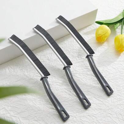 3 Pz Spazzole per la pulizia di fessure e spazi stretti, spazzole con setole dure per la pulizia profonda di piccoli spazi, bagno, lavandini, finestre, piastrelle e rubinetti. Spazzole per la pulizia di fessure e spazi stretti, utensili da cucina multifunzione.