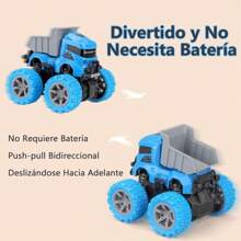 ANTSAY Monster Truck Toys For Boys And Girls, Push And Go Vehicles For Kids, 4 Wheel Drive Toy Cars, 4 Pack, Toys For 3 4 5 Year Old Boys - 彩色 - 查看 2