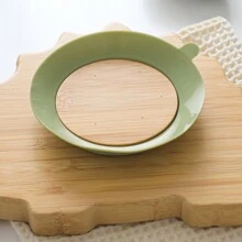 1Set Customized Baby Bamboo Wooden Tableware Set Dinosaur Bamboo Wooden Plate Personalized Name Silicone Suction Newborn Feeding Dinnerware Wooden Handle Fork Spoon Feeding Supplies For Children Tableware Suction Newborn Custom Gift Setback To School Winter Gift Ideas Boy Girl Valentine's Day - Multicolor - View 11