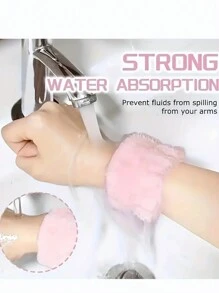 1Pc Face Washing Headband/2Pcs Face Washing Wrist Straps/3 Set Of Hydrotherapy Headbands, Skincare Bow Headband, One Pair Of Wash Face Wristbands,Makeup Headbands, Face Washing Headbands, Skincare Headbands, Velvet Fluffy Sponge Headbands, Bows, Bubbles, Hydrotherapy Headbands.Valentine's Day Couple As Gift Hairdressing Tool,Hairband,Hair Hoop
