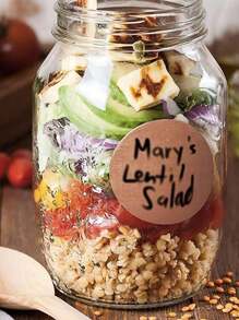 500pcs Natural Kraft Circle Adhesive Labels, Item Classification - White - View 10