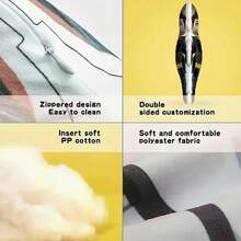 定制照片毛绒抱枕 - 柔软舒适，送给父母、情侣和朋友的个性化礼物 - 可机洗，适合四季家居装饰。可爱、温暖、柔软、可定制、独特、个性化，是送给男友/女友的理想礼物，适合生日、周年纪念日、婚礼等场合。可放置于沙发、床、汽车、茶室、卧室、客厅、浴室、餐厅等场所。透气、轻便、可水洗。