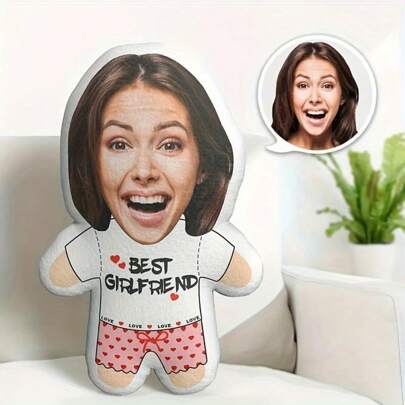 Customized Best Girlfriend Mini Personalized Doll Photo - Classic Style Digital Print, Zipper Polyester Pad Couple Gift, Ideal Choice For Friends, Family, And Teachers (Suitable For 14+Years) Christmas Gift Multi-Functional,Ornamental Exquisite,Stylish,Fashionable,Soft,Adorable,Modern,Cute,Interesting,Funny Unique,Personalized,Customized Personalized Gifts For Women/Men,Baby Toys,Toddler Toys,Preschool Toys,Kids Toys Ideal Gifts For Him Her,Family,Friends,Children For Anniversaries,For Birthdays,For Housewarming,Sofa/Bed,Bedroom/Living Room,Season Picks,Toys & Games,Customized Fun Stuffed & Plush Collection