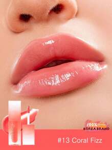 Dasique Juicy Dewy Tint #13 珊瑚苏打唇釉，持久亮泽唇彩，不粘腻，纯素，无动物实验，韩国彩妆礼品 - #13 Coral Fizz - 查看 1