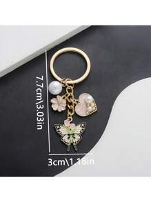 1 Stück Tulpe Herz Schmetterling Schlüsselanhänger Anhänger, Muschel Seestern Pentagramm Schlüsselanhänger Dekoration für Geldbörse, Rucksack, Umhängetasche, Neujahr, Feiertag, Valentinstag, Geburtstag Geschenk, Heimdekoration, Zimmerdekoration, Wanddekoration