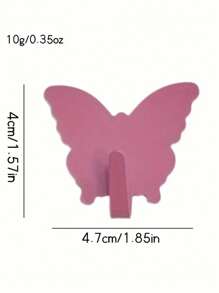 5 piezas Ganchos de acero inoxidable con forma de mariposa - Fuerte, sin perforación, adhesivos para paredes para dormitorios y baños, esenciales de decoración de estilo casual para el hogar, soporte para clavos, estantería flotante, organizador, Navidad, decoraciones navideñas, ganchos, percha de puerta, dormitorio, percha, percha de pared, gancho de pared, soporte para llaves, soporte para llaves de pared, colgador de llaves