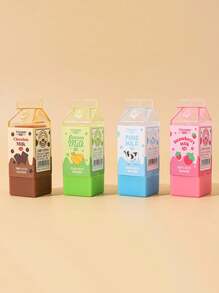 TOCHAIN 1 pezzo/2 pezzi/4 pezzi, colori casuali, gomme a forma di latte, cancellini creativi con design carino, materiale per ufficio divertente, gomme da latte compatte, perfetti come regali per studenti, forniture per ufficio, laurea, ritorno a scuola, compleanni, Capodanno