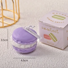 1 件手工制作的浪漫马卡龙蛋糕香薰蜡烛，家居装饰，节日气氛装饰，摄影道具，独特的创意礼物，适合节日、婚礼、母亲节、圣诞节、秋冬季