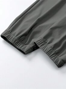 2Pcs Women Summer Sports Pants, Ice Silk Drawstring Waist Trousers, Versatile Outdoor Sport & Casual Wear Tights - Black - View 6