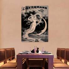 1 tấm áp phích trang trí tường hình người phụ nữ Herman Phantom phong cách retro, dùng cho phòng tắm, phòng ngủ, văn phòng, phòng khách, trang trí nhà cửa, không có khung - Nhiều màu - Xem 2