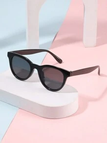 1/2 件装 青少年 12-16 岁 亚克力圆形镜框时尚眼镜，适合假日外出和作为节日礼物