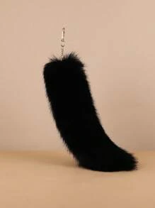 Cute 1pc Fox Tail Design Car Keychain Suitable For Daily Use Gift