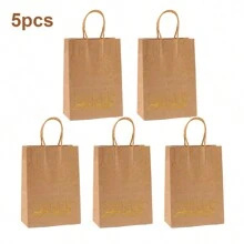 5 pezzi/10 pezzi Sacchetti regalo per la festa di Metà Autunno, sacchetti di carta kraft con stampa cartoni animati, sacchetti shopping confezione regalo, per Ramadan, decorazioni per Ramadan, Eid Mubarak