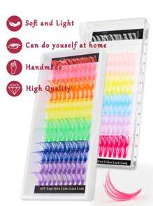 Winky Beauty 120 piezas de extensiones de pestañas individuales D Curl de 40D con diseño de moneda de oro navideña, de aspecto natural y suave, adecuadas para todo tipo de miradas, de longitud mixta de 14-16mm, accesorios para artistas del maquillaje y herramientas de maquillaje para Halloween