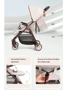 超轻折叠婴儿车 - 奶油色 - 灰色 - 查看 7