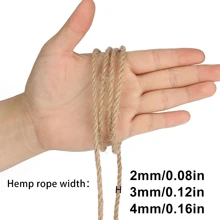 1pc Assorted 2/3/4mm Yellow Rope, Plumbing Braid, DIY Craft Rope, Art Decoration, Gift Packaging Rope