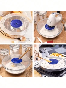 1pc Silicone World Egg Beater Bowl Cover Splash Waterproof Plastic Bowl Cover Egg Mixer Anti Splash Lid Kitchen Cooking Gadget Egg Tools Egg Beater Bowl Cover, Splash-Proof And Waterproof Bowl Cover, Egg Beater Splash-Proof Cover, Kitchen Cooking Gadgets, Egg Tools