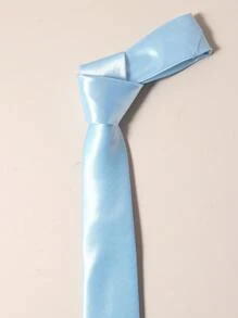 1 件男士纯色领带，商务正装细领带（2 英寸）男士领带