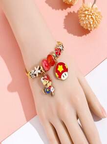 Bộ vòng tay ngày lễ Giáng sinh, 1 vòng tay vàng  Elegant có thể xếp chồng lên nhau theo phong cách Boho, dây đeo tay thích hợp làm quà tặng Giáng sinh - Không có lông vũ, Phụ kiện trang sức tiệc theo mùa, Giáng sinh - Nhiều màu - Xem 3