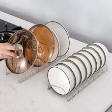 Nuevo escurreplatos de acero inoxidable, estantería para almacenamiento de platos, rejilla de secado de platos - Plateado - Ver 4