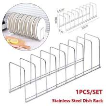 Nuevo escurreplatos de acero inoxidable, estantería para almacenamiento de platos, rejilla de secado de platos - Plateado - Ver 1