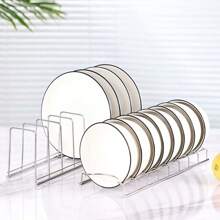 Nuevo escurreplatos de acero inoxidable, estantería para almacenamiento de platos, rejilla de secado de platos - Plateado - Ver 2