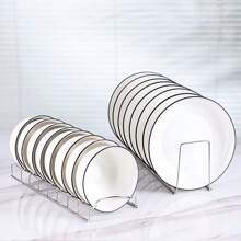 Nuevo escurreplatos de acero inoxidable, estantería para almacenamiento de platos, rejilla de secado de platos - Plateado - Ver 3