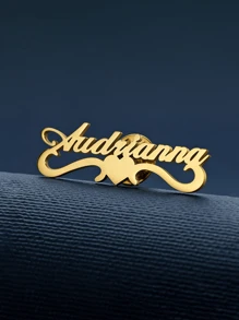 1 cái Trâm cài áo ruy băng tên tình yêu tùy chỉnh cho nam nữ thời trang chữ cái bằng thép không gỉ cá nhân hóa Trâm cài áo nút DIY Phụ kiện trang sức tiệc cưới Trang trí quần áo Quà tặng ngày lễ kỷ niệm - Nhiều màu - Xem 4