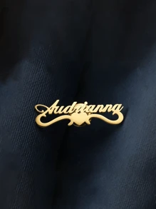 1 cái Trâm cài áo ruy băng tên tình yêu tùy chỉnh cho nam nữ thời trang chữ cái bằng thép không gỉ cá nhân hóa Trâm cài áo nút DIY Phụ kiện trang sức tiệc cưới Trang trí quần áo Quà tặng ngày lễ kỷ niệm - Nhiều màu - Xem 2