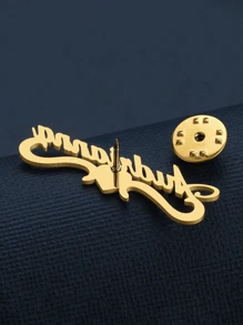 1 cái Trâm cài áo ruy băng tên tình yêu tùy chỉnh cho nam nữ thời trang chữ cái bằng thép không gỉ cá nhân hóa Trâm cài áo nút DIY Phụ kiện trang sức tiệc cưới Trang trí quần áo Quà tặng ngày lễ kỷ niệm - Nhiều màu - Xem 3