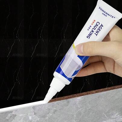 1 件装防水瓷砖填缝剂、厨房和浴室白色瓷砖填缝剂、墙面清洁剂、浴室和墙壁防霉填料