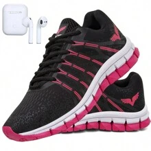 Women's Sports Shoes For Walking And Gym + Wireless Headphones - 黑色 - 查看 1