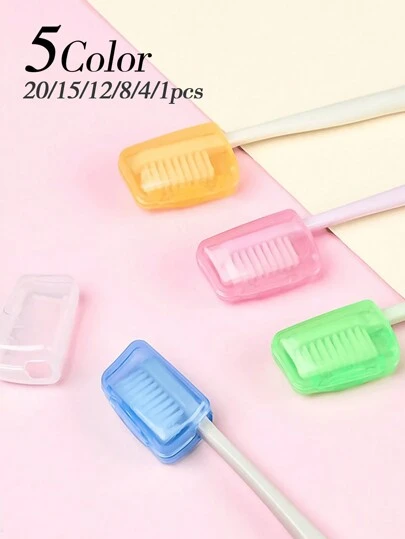 12/8/4/1 Stück tragbarer Zahnbürstenhalter - hält Ihre Zahnbürste sauber und praktisch für die Reise! Zahnbürstenhalter, Zahnbürstenschutz, Zahnbürstenabdeckung, Reisezubehör, Rückkehr zur Schule