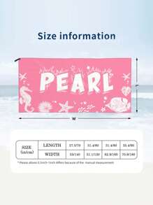 1PC Customized Ocean Beach Towels, Seahorse/Fish Pattern Beach Towel, Custom Name Beach Towel, Personalized Boys/Girls Beach Towel, Custom Beach Towel For Boys/Girls, Perfect For Outdoor Beach Travel Swimming Gym Yoga, For Mother's Day, For Birthdays, For Father's Day, For Graduation, For Weddings, For Housewarming, Home Refresh Beach Essentials - Style 1 - View 5