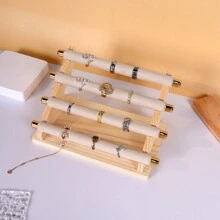 1 件多层天鹅绒珠宝戒指展示架、柜台珠宝展示架、阶梯式木制珠宝和配饰展示架返校